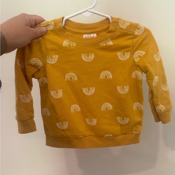 Cat & Jack Yellow Rainbow Sweatshirt NWOT - Picture 1 of 3